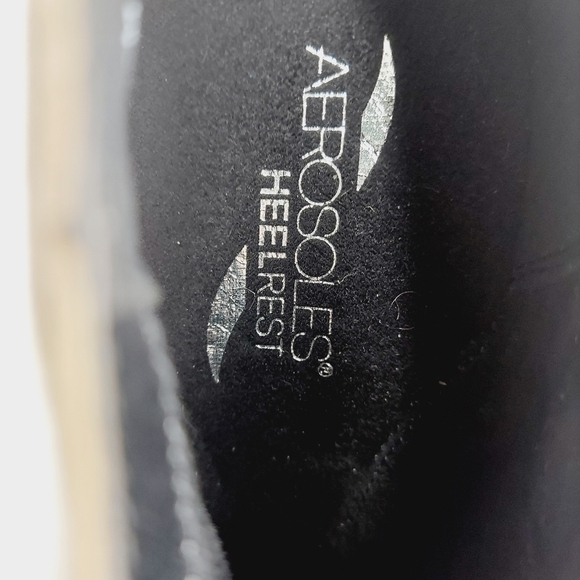 Aerosoles Heelrest Plum Pie Beige Suede Ankle Boot Wedge Heel Zip Women’s 9.5 M - Picture 11 of 12